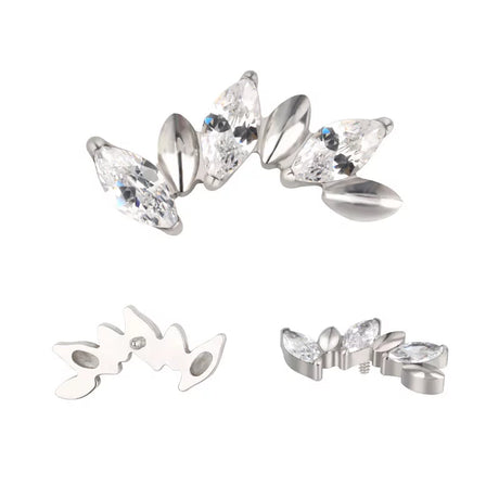 Titanium Ring Alternate Marquise - BVShop