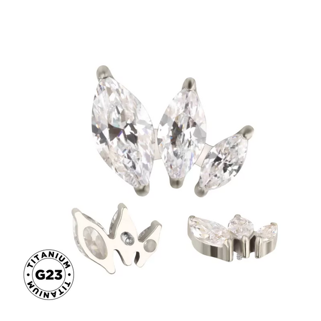 Titanium Ring Arranged Marquise - BVShop