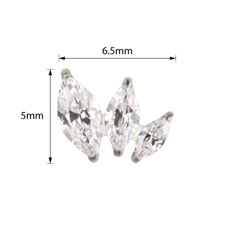 Titanium Ring Arranged Marquise - BVShop