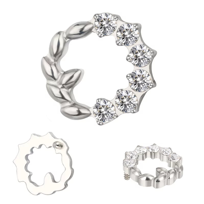 Titanium Ring Olive Wreath - BVShop