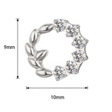 Titanium Ring Olive Wreath - BVShop