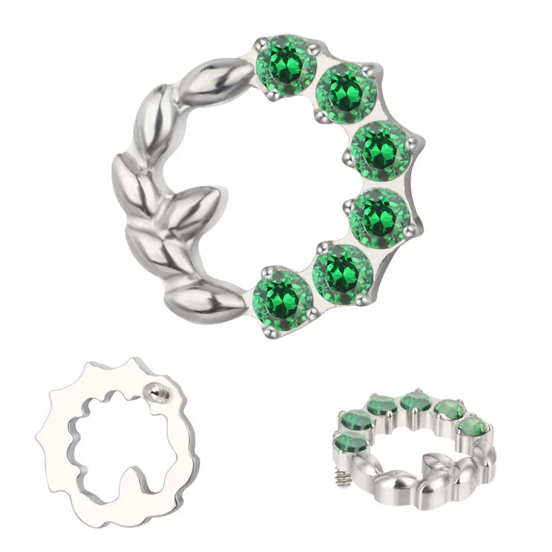 Titanium Ring Olive Wreath - BVShop