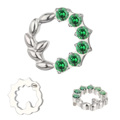 Titanium Ring Olive Wreath - BVShop