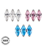 Titanium Ring Parallel Marquise - BVShop