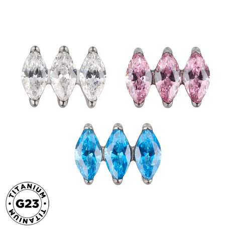 Titanium Ring Parallel Marquise - BVShop