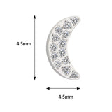 Titanium Ring Paved Moon - BVShop