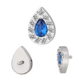 Titanium Ring Paved Pear - BVShop