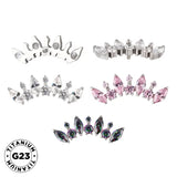 Titanium Ring Round And Marquise - BVShop