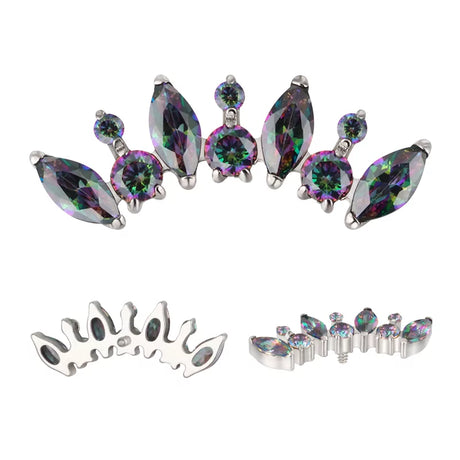 Titanium Ring Round And Marquise - BVShop