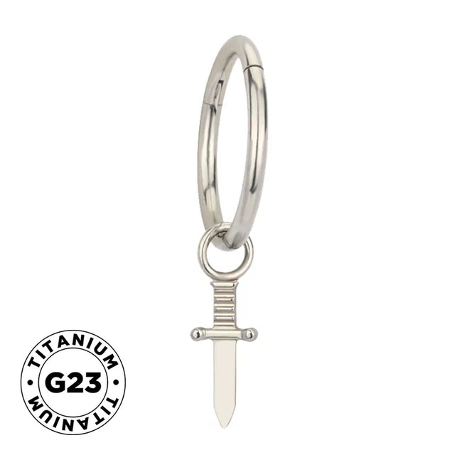 Titanium Ring Sword Dangle - BVShop