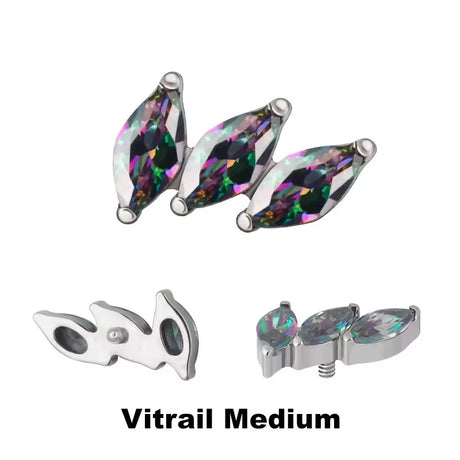 Titanium Ring Tips 3 Prong Curved Fan - BVShop