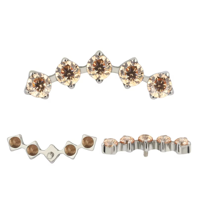 Titanium Ring Tips 5 Prong Zirconia Bezel - BVShop