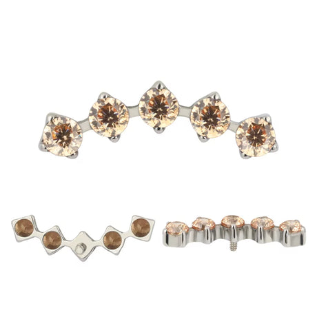 Titanium Ring Tips 5 Prong Zirconia Bezel - BVShop