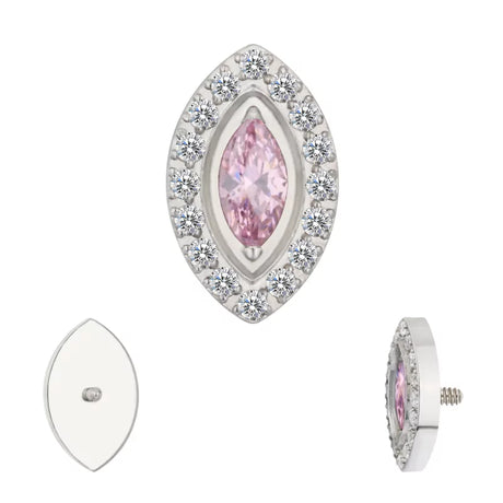 Titanium Ring Tips Marquise Bezel Set - BVShop