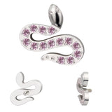 Titanium Ring Tips Paved Snake - BVShop