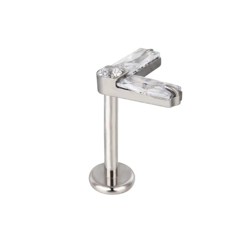 Titanium Ring Twin Rectangle Shape - BVShop