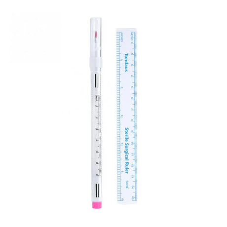 Tondaus Surgical Skin Marker 1.00mm With Ruler Purple/Blue/Pink - BVShop