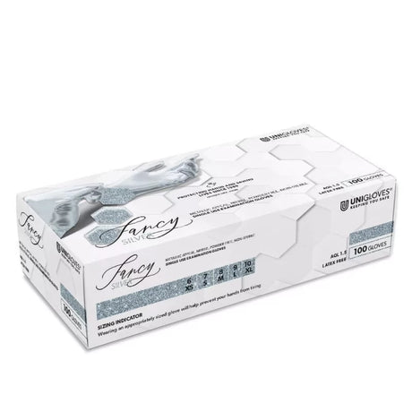 UNIGLOVES Fancy Nitrile Gloves Silver - BVShop