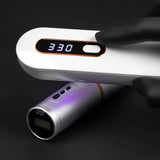 UV sterilizer for tattoo machines by BVShop, compact device with clear lid for disinfecting tattoo equipment safely.
