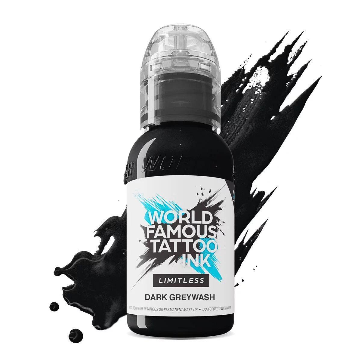 World Famous Limitless Tattoo Ink Dark Greywash - BVShop