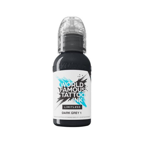 World Famous Limitless Tattoo Ink Dark Grey 1 30ml - BVShop