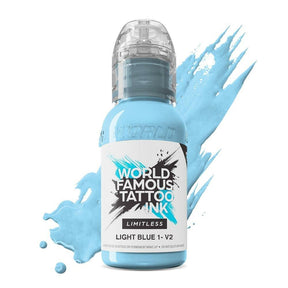 World Famous Limitless Tattoo Ink Light Blue 1 v2 30ml - BVShop