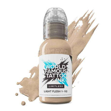 World Famous Limitless Tattoo Ink Light Flesh 1 v2 30ml - BVShop