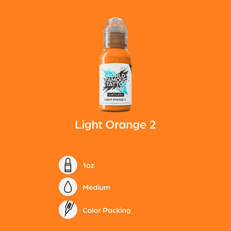 World Famous Limitless Tattoo Ink - Light Orange 2 30ml - BVShop