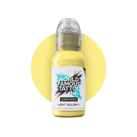 World Famous Limitless Tattoo Ink Light Yellow 1 30ml - BVShop