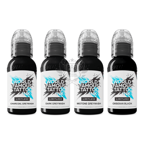 World Famous Limitless Tattoo Ink Lining and Shading Set 4x30ml - BVShop