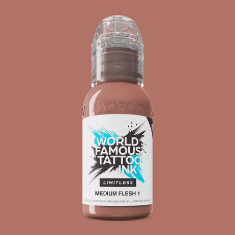 World Famous Limitless Tattoo Ink Medium Flesh 1 30ml - BVShop