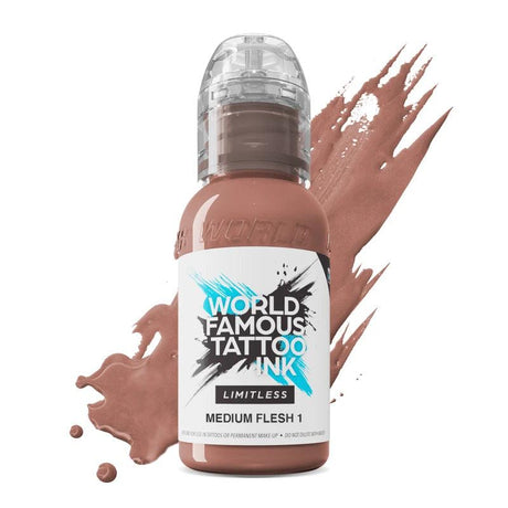 World Famous Limitless Tattoo Ink Medium Flesh 1 30ml - BVShop