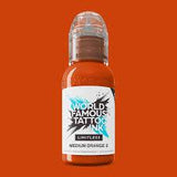 World Famous Limitless Tattoo Ink Medium Orange 2 30ml - BVShop