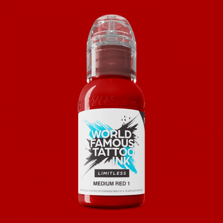 World Famous Limitless Tattoo Ink Medium Red 1 30ml - BVShop