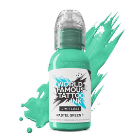 World Famous Limitless Tattoo Ink Pastel Green 1 30ml - BVShop