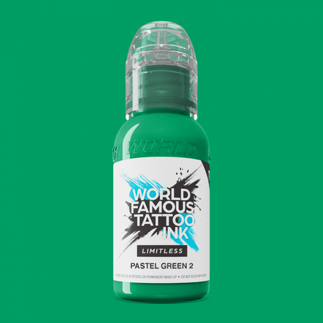 World Famous Limitless Tattoo Ink Pastel Green 2 30ml - BVShop
