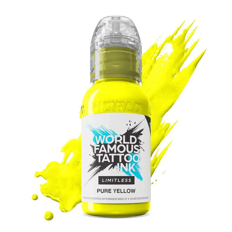 World Famous Limitless Tattoo Ink Pure Yellow 30ml - BVShop