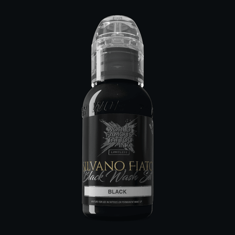 World Famous Limitless Tattoo Ink Silvano Fiato Blackwash Black 30ml - BVShop
